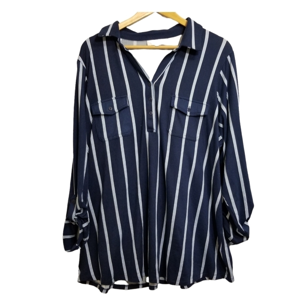 mySTYLE plus size striped shirt Size 1x